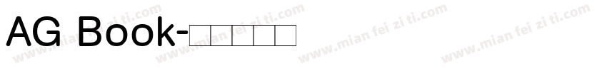 AG Book字体转换